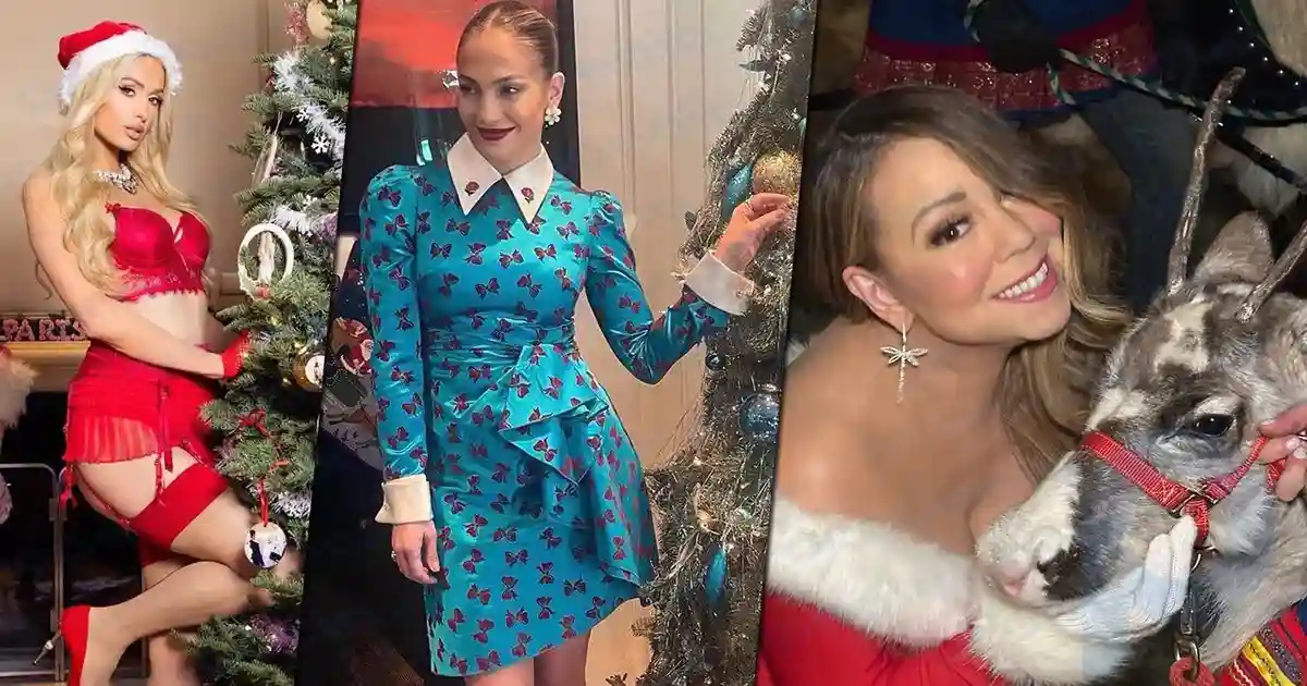 Paris Hilton In Lingerie Mariah Carey In A Reindeer Sleigh Hollywood Christmas Zamona 